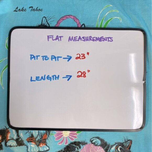 Vintage Screen Starts Best Blue Single Stitch Lake Tahoe T Shirt W Kittens XL - Picture 5 of 16